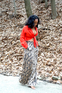 Enchantment | Snake Print Palazzo Pants