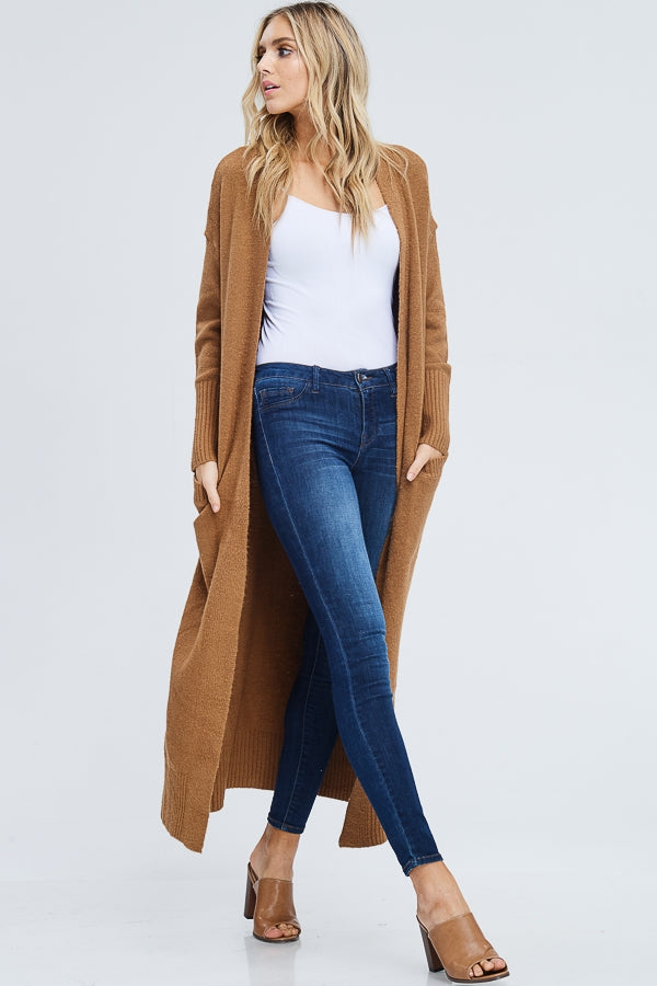 Maxi Open-Front Cardigan