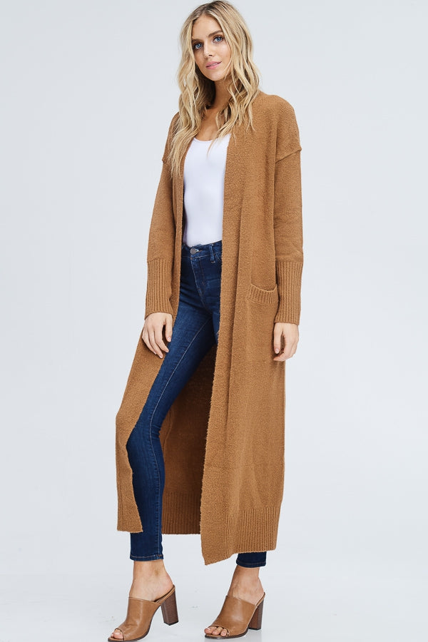 Maxi Open-Front Cardigan