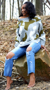 Oversized Camouflage Sweater