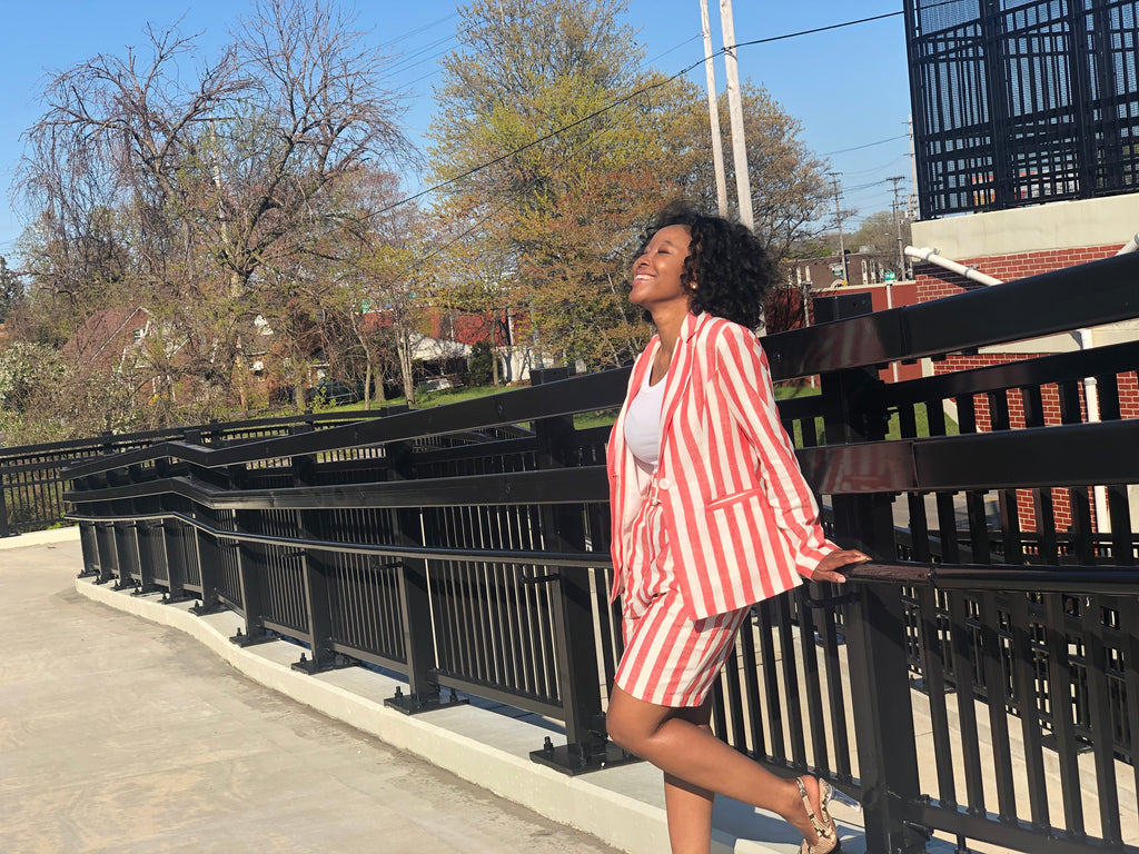 Issa Boss | Red Striped Blazer