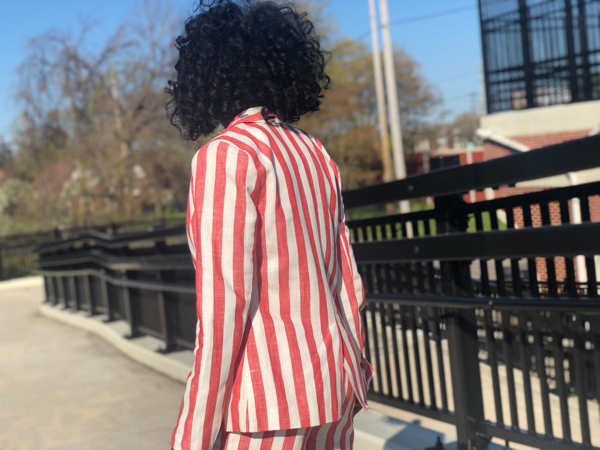 Issa Boss | Red Striped Blazer