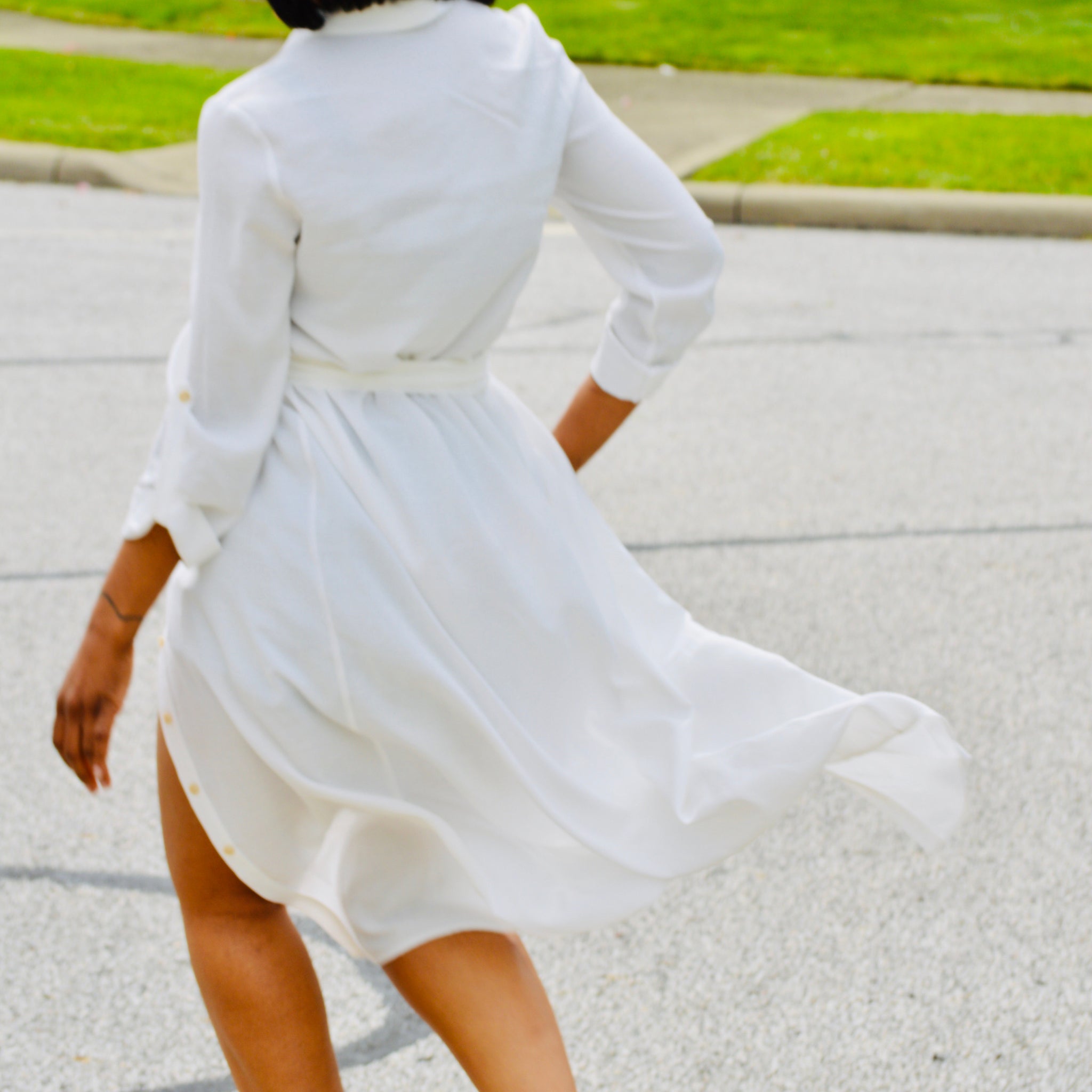 Easy Breezy | White Button Down Maxi Dress